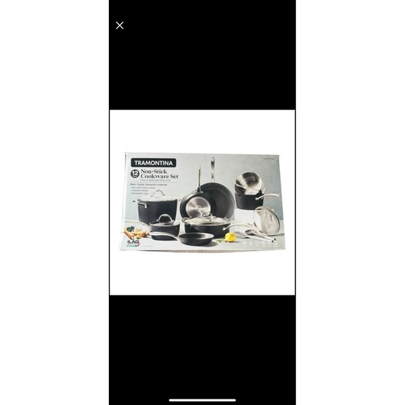 Tramontina 12-Piece Non-Stick Cookware Set – Ceramic Interior + Utensils - Picture 3 of 4